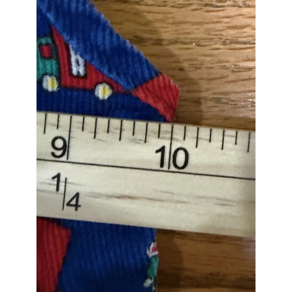 Vintage Toddletime Kids Blue Corduroy Cars Trucks Overalls Size 12 Months USA